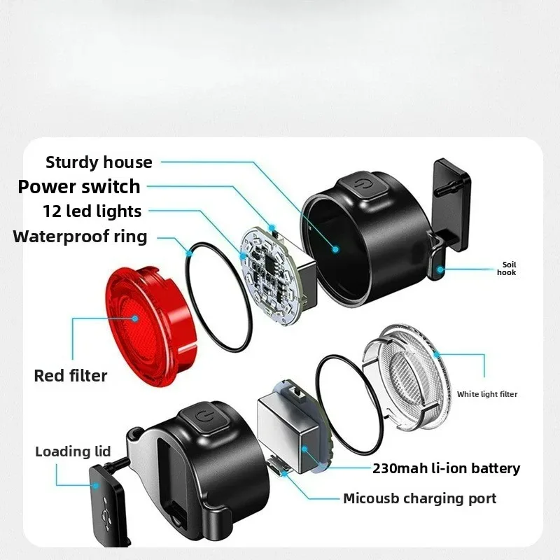 Pkx For LED Waterproof Highlight Riding Taillight Front Rear Bicycle Lamp Headlights USB Rechargeable Bike Light Mini Warning Ta
Pkx For LED Waterproof Highlight Riding Taillight Front Rear Bicycle Lamp Headlights USB Rechargeable Bike Light Mini Warning Ta