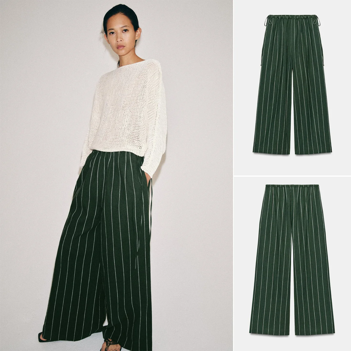 Spring New Arrival Women's Commuter Style Elastic Waist Long Straight Leg Stripe Wide Leg Pants Casual Fashion Polyester Fiber
Spring New Arrival Women's Commuter Style Elastic Waist Long Straight Leg Stripe Wide Leg Pants Casual Fashion Polyester Fiber