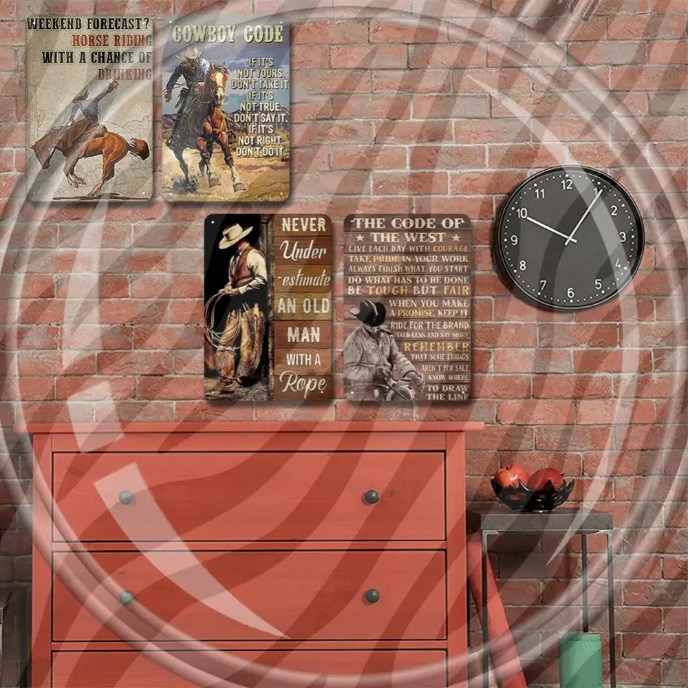 4Pcs Westside Cowboy Vintage Metal Plate Rectangular Iron Painting Kit 20x30cm
4Pcs Westside Cowboy Vintage Metal Plate Rectangular Iron Painting Kit 20x30cm