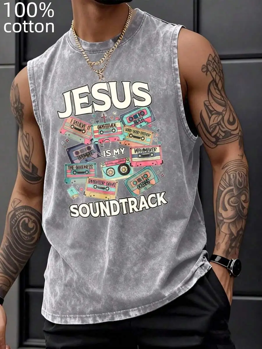 Jesus Is My Soundtrack Tape Design Sleeveless Cotton Tank Top Hip Hop Street Style
Jesus Is My Soundtrack Tape Design Sleeveless Cotton Tank Top Hip Hop Street Style