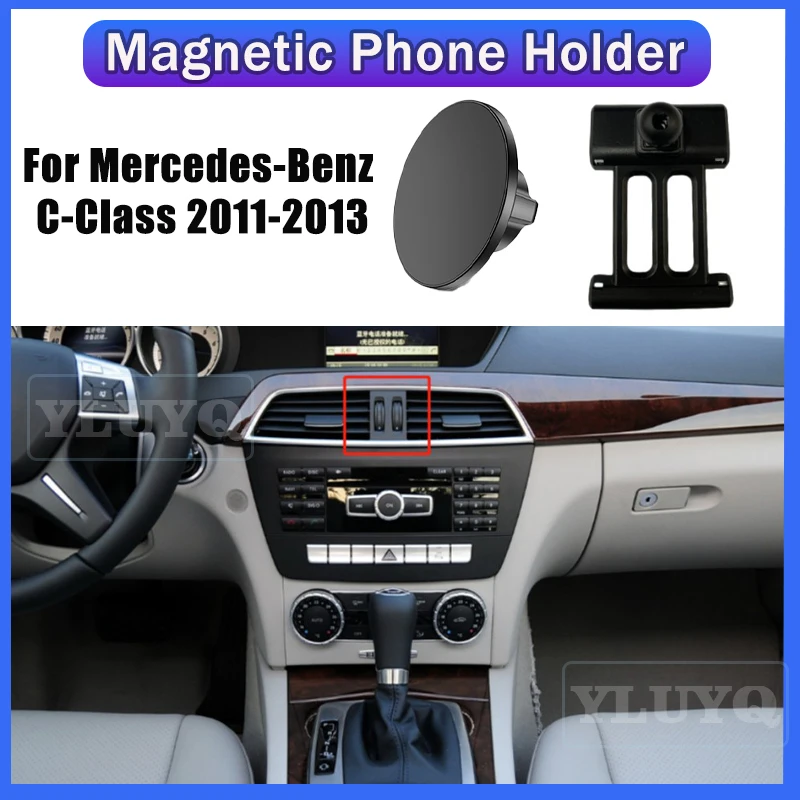 For Mercedes C-Class W204 2011-2013 Car magnetic phone holder Gravity navigation stand 360° rotatable Car accessories
For Mercedes C-Class W204 2011-2013 Car magnetic phone holder Gravity navigation stand 360° rotatable Car accessories