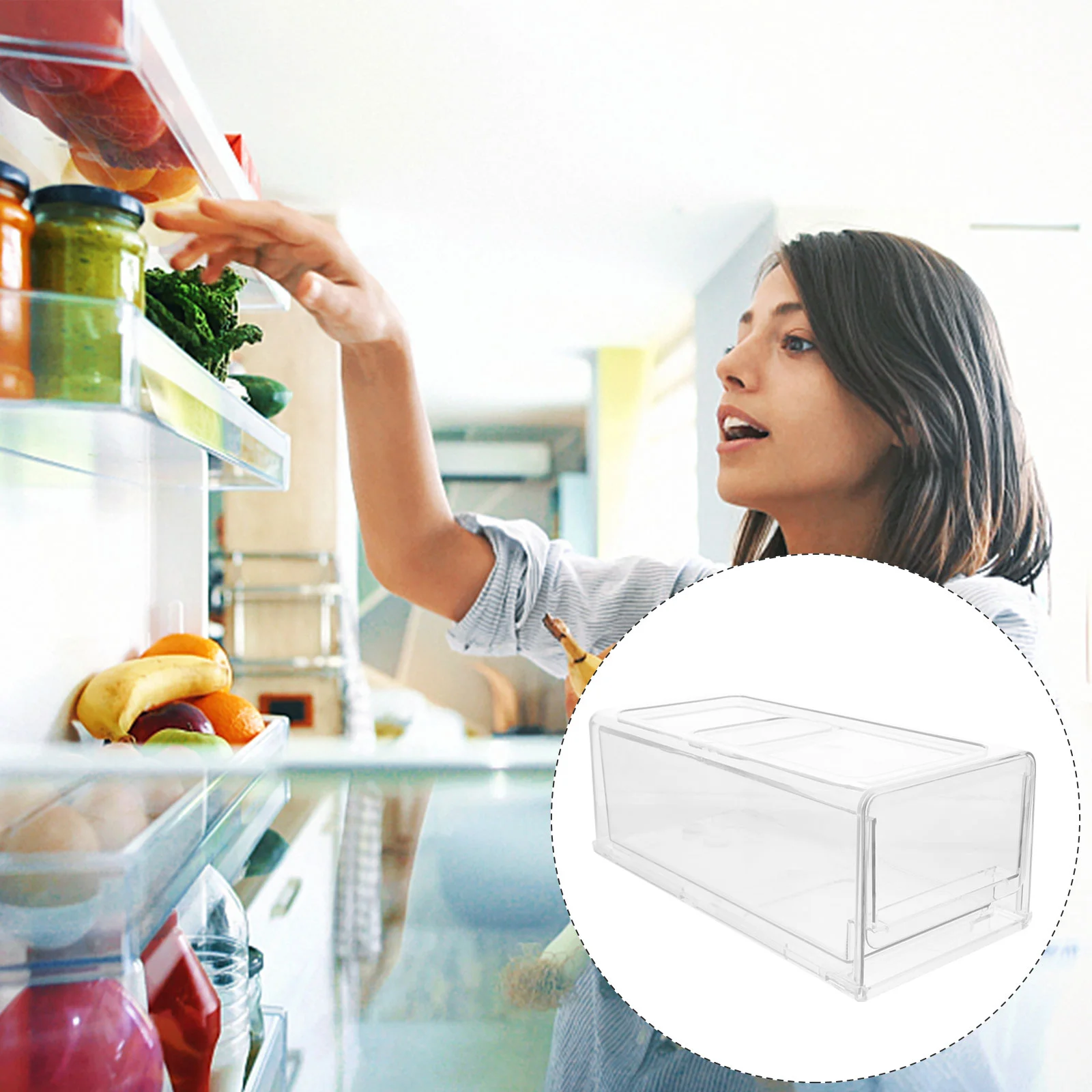 Cutlery Organizer Storage Box Refrigerator Case Plastic Fridge Cases Drawer Holder Type Freezer Container
Cutlery Organizer Storage Box Refrigerator Case Plastic Fridge Cases Drawer Holder Type Freezer Container