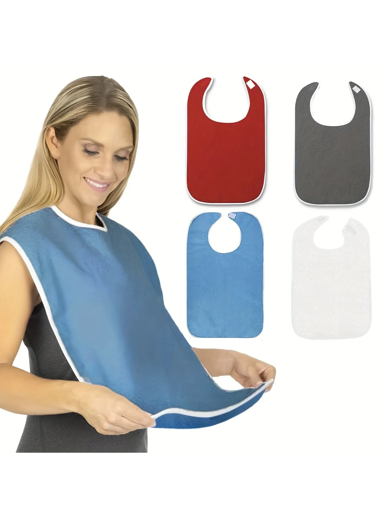 1 or 4 pieces adult bib - adjustable and machine washable - Class B apron for care, nursing home use - unisex
1 or 4 pieces adult bib - adjustable and machine washable - Class B apron for care, nursing home use - unisex