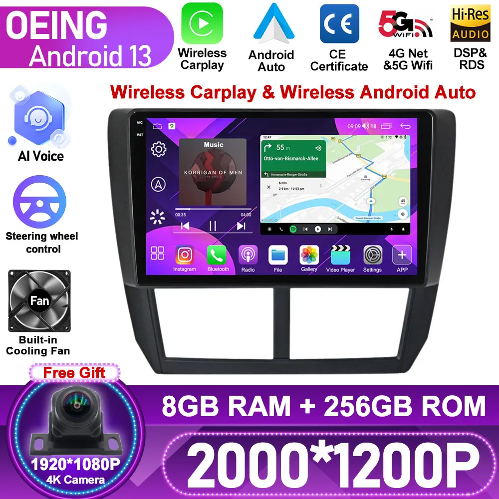 For Subaru Forester 3 SH 2007 - 2013 For Subaru Impreza GH GE 2007 - 2011 Car Radio Multimedia Video Player Navigation Stereo BT
For Subaru Forester 3 SH 2007 - 2013 For Subaru Impreza GH GE 2007 - 2011 Car Radio Multimedia Video Player Navigation Stereo BT