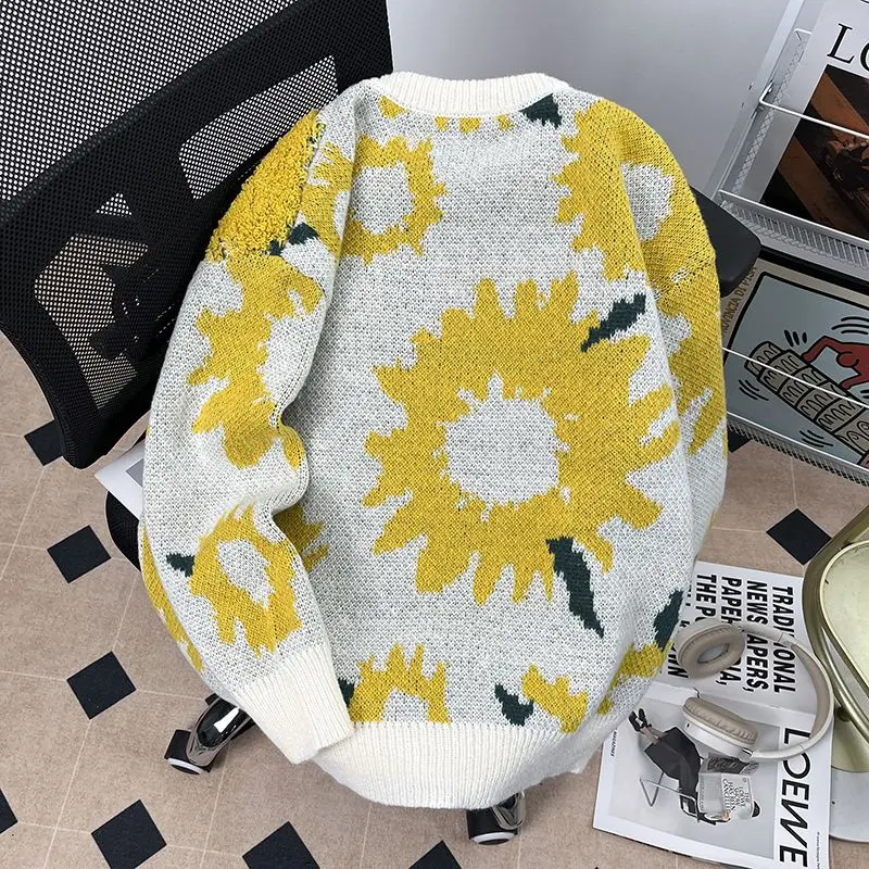 Laid-ba Sle Long Sve Men's Knitted Sweater Autumn Winter Faion Brand Couple's Outerwear Suower Patterned Streetwear
Laid-ba Sle Long Sve Men's Knitted Sweater Autumn Winter Faion Brand Couple's Outerwear Suower Patterned Streetwear