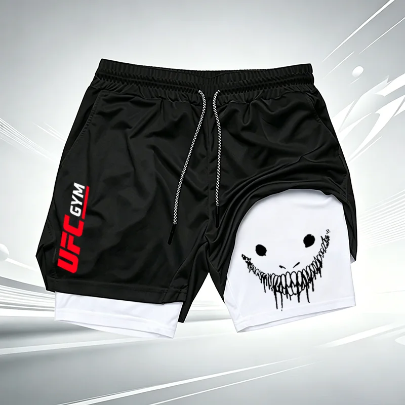 Men's GYM Print 2-in-1 Compression Liner Shorts Quick Dry Gym UFC Smile Training Workout Breathable Running Casual Shorts wx270
Men's GYM Print 2-in-1 Compression Liner Shorts Quick Dry Gym UFC Smile Training Workout Breathable Running Casual Shorts wx270