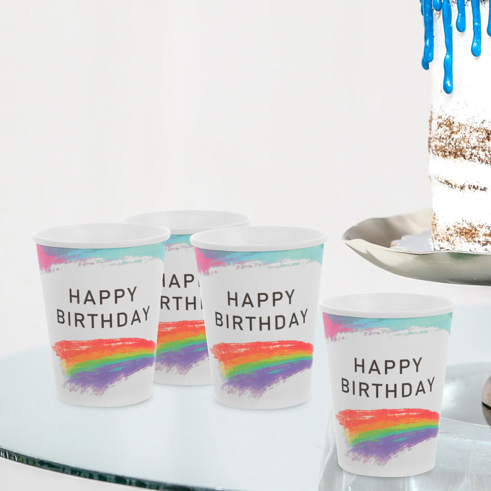 Rainbow Paper Plates Cups Forks Set Disposable Dinnerware Party Supplies Decorations Elegant Chic Color Birthday Theme
Rainbow Paper Plates Cups Forks Set Disposable Dinnerware Party Supplies Decorations Elegant Chic Color Birthday Theme