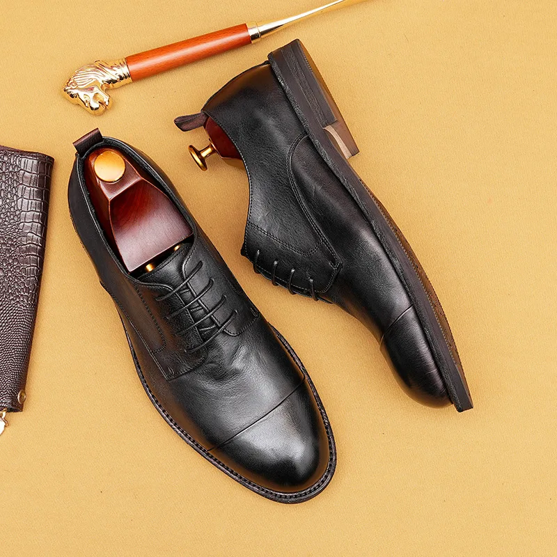 High Quality Genuine Leather Shoes Men Cowhide Men Dress Shoes Lace-Up Business Men Shoes Spring Designer Shoes Autumn Winter
High Quality Genuine Leather Shoes Men Cowhide Men Dress Shoes Lace-Up Business Men Shoes Spring Designer Shoes Autumn Winter