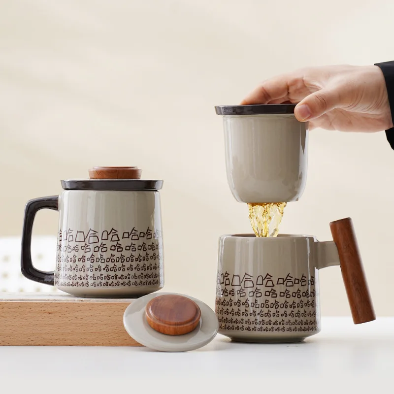 Ceramic Mug High Temperature Resistance Panda Tea Separation Cup Simple Personal Couple Water Cup Office Creative Trend Teacup
Ceramic Mug High Temperature Resistance Panda Tea Separation Cup Simple Personal Couple Water Cup Office Creative Trend Teacup