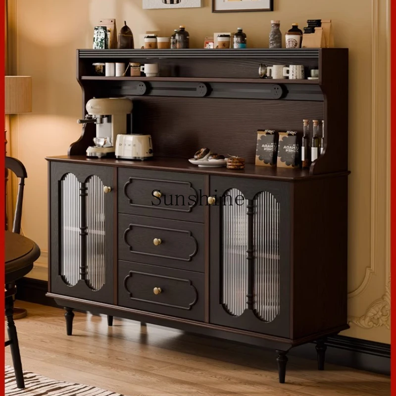 French dining side against the wall integrated solid wood locker small size retro high side cabinet
French dining side against the wall integrated solid wood locker small size retro high side cabinet