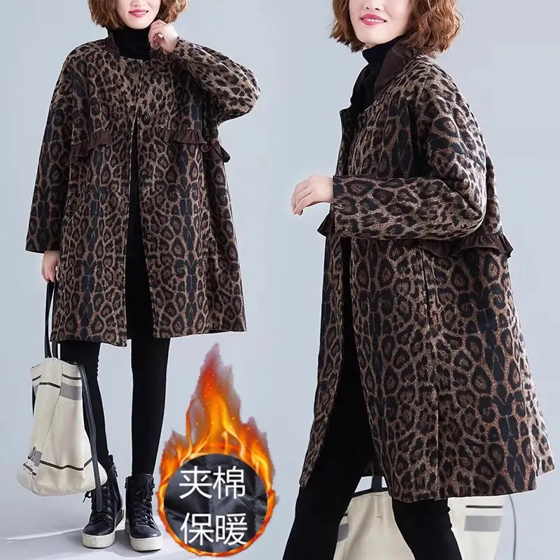 Fashionable Leopard Print Winter Jacket Women's Design Personalized Autumn And Winter Medium Length Cotton Quilted Coat Z3346
Fashionable Leopard Print Winter Jacket Women's Design Personalized Autumn And Winter Medium Length Cotton Quilted Coat Z3346