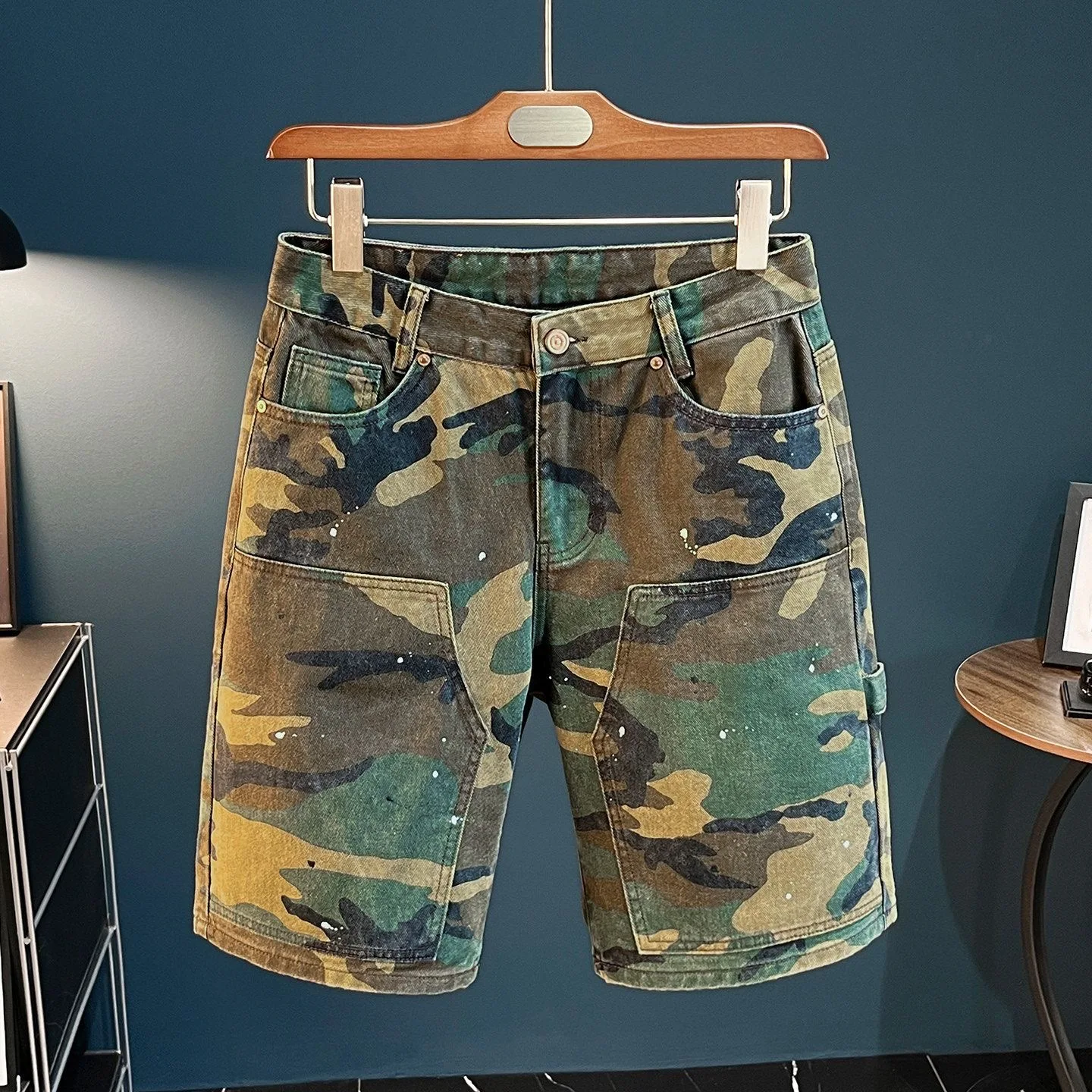Summer New Fashion Trendy American Straight Leg Cargo Denim Shorts Men's Casual Loose Sporty High Quality Denim Shorts 28-36
Summer New Fashion Trendy American Straight Leg Cargo Denim Shorts Men's Casual Loose Sporty High Quality Denim Shorts 28-36