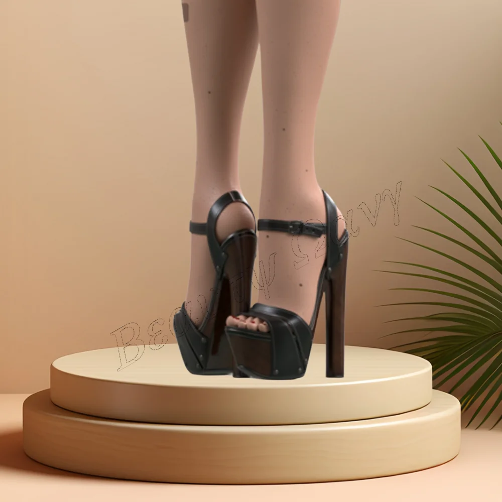 Black Cut Heel Platform Sandals Ankle Buckle Open Toe High Heel Shoes for Women Wedding Shoes 2023 New Zapatos Para Mujere
Black Cut Heel Platform Sandals Ankle Buckle Open Toe High Heel Shoes for Women Wedding Shoes 2023 New Zapatos Para Mujere