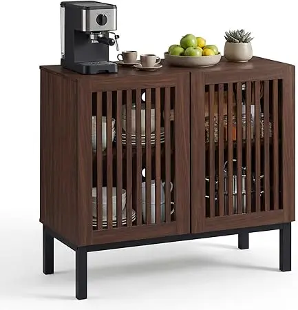 Sideboard Buet Cabinet, 32" armhouse Coee Bar with Slatted Do, Adjustable Shel, Wooden Accent Storage Cabinet or Kitchen, Living
Sideboard Buet Cabinet, 32" armhouse Coee Bar with Slatted Do, Adjustable Shel, Wooden Accent Storage Cabinet or Kitchen, Living