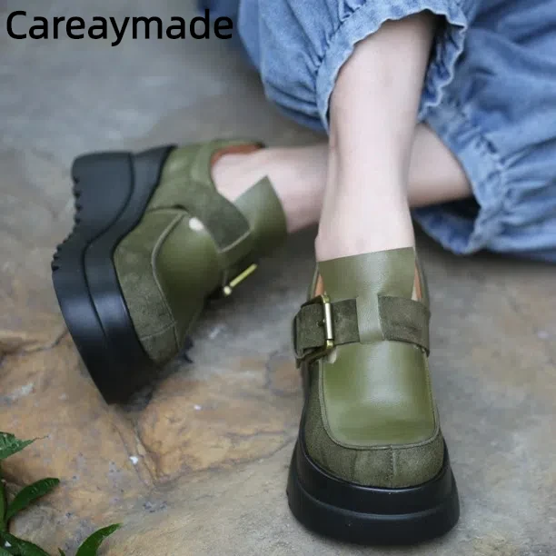 Careaymade-женская обувь из натуральной кожи ручной работы, высококачественная повседневная обувь из натуральной кожи с верхним слоем из воловьей кожи на толстой подошве в стиле ретро
Careaymade-женская обувь из натуральной кожи ручной работы, высококачественная повседневная обувь из натуральной кожи с верхним слоем из воловьей кожи на толстой подошве в стиле ретро