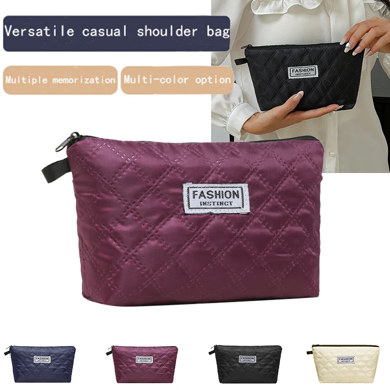 Elegant Zipper Quilted Cosmetic Pouch Fashion Portable Nylon Makeup Storage Bag for Women Daily & Travel Application
Elegant Zipper Quilted Cosmetic Pouch Fashion Portable Nylon Makeup Storage Bag for Women Daily & Travel Application