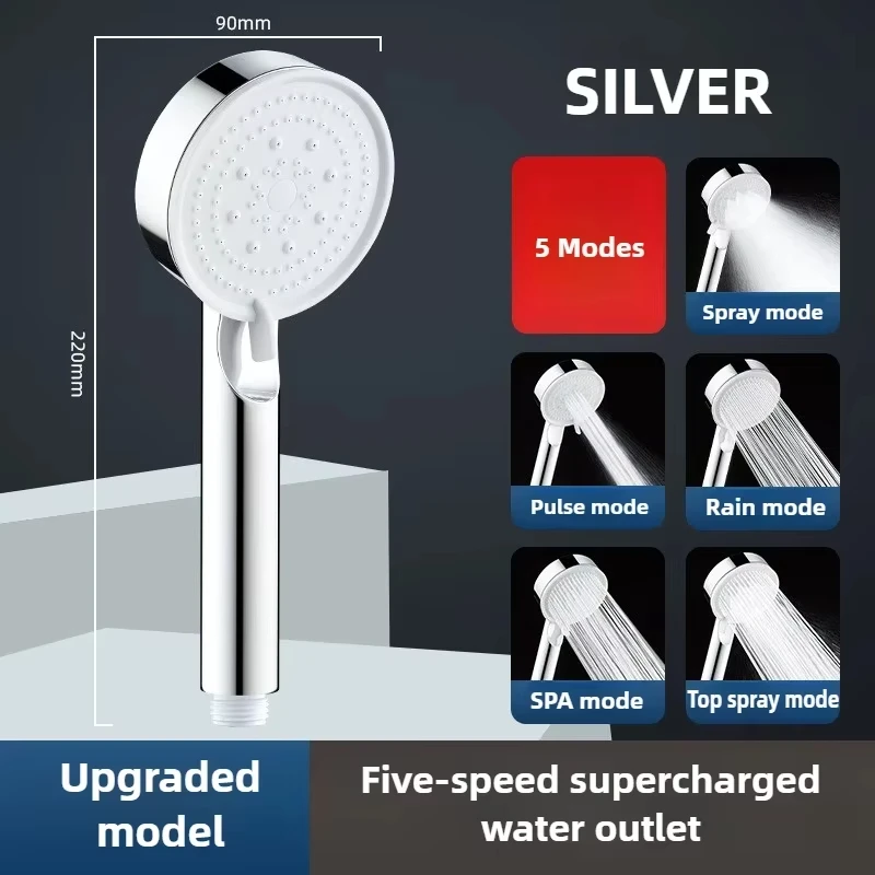 High Pressure Shower Head 5 Modes Adjustable Filter Shower Head Set New Bathroom Shower Head Accessories Sprayer
High Pressure Shower Head 5 Modes Adjustable Filter Shower Head Set New Bathroom Shower Head Accessories Sprayer