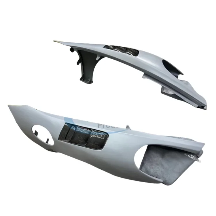 Suitable for Porsche 981 Cayman Boxster refitting semi-carbon fiber GT4RS style front fender.
Suitable for Porsche 981 Cayman Boxster refitting semi-carbon fiber GT4RS style front fender.