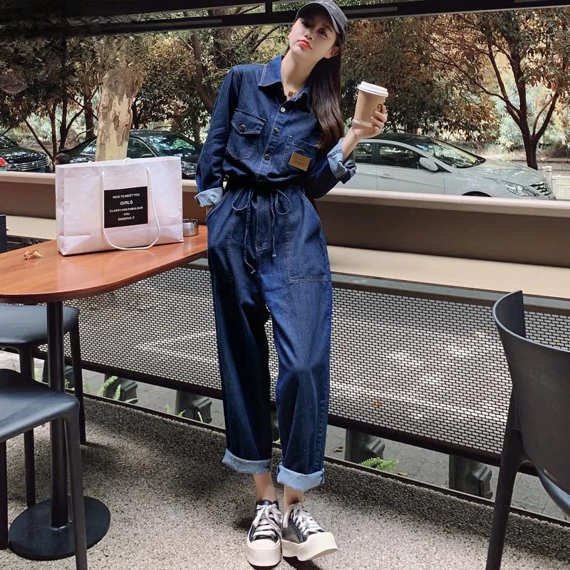 Spring Casual High Waist Wide Leg Overalls Women's Loose Fit Denim Jumpsuit Set Comfortable Breathable Polyester Fiber
Spring Casual High Waist Wide Leg Overalls Women's Loose Fit Denim Jumpsuit Set Comfortable Breathable Polyester Fiber