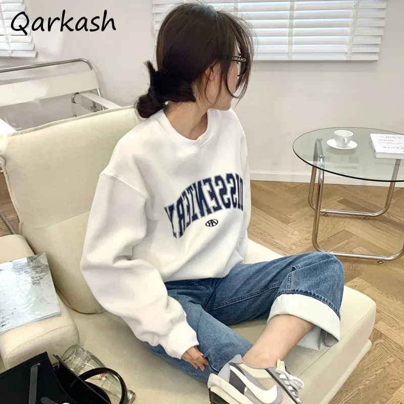Sweatshirts Women Letter Printed Loose Casual Korean Style All-match Streetwear Simple Comfortable Students Autumn Fashion Chic
Sweatshirts Women Letter Printed Loose Casual Korean Style All-match Streetwear Simple Comfortable Students Autumn Fashion Chic