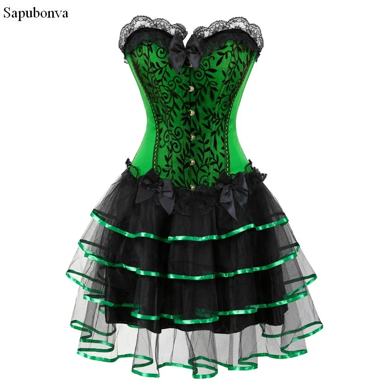 Sapubonva victorian corset dresses halloween costumes corsets bustier dress with skirt set mini tutu skirt corselet overbust 6xl
Sapubonva victorian corset dresses halloween costumes corsets bustier dress with skirt set mini tutu skirt corselet overbust 6xl