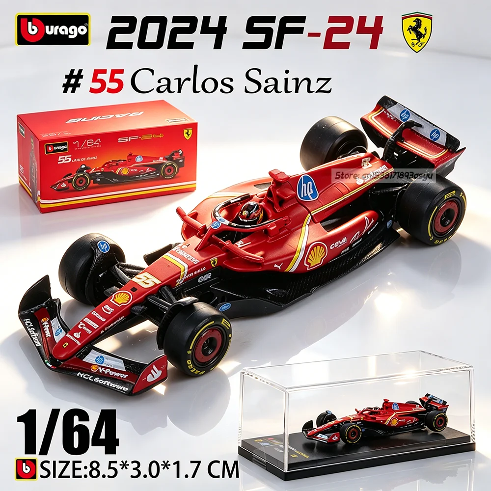 Bburago 1:64 Sealed packaging 2024 F1 Ferrari SF24 #16 Charles Leclerc #55 Carlos Sainz Alloy Vehicle Diecast Pull Car Model Toy
Bburago 1:64 Sealed packaging 2024 F1 Ferrari SF24 #16 Charles Leclerc #55 Carlos Sainz Alloy Vehicle Diecast Pull Car Model Toy