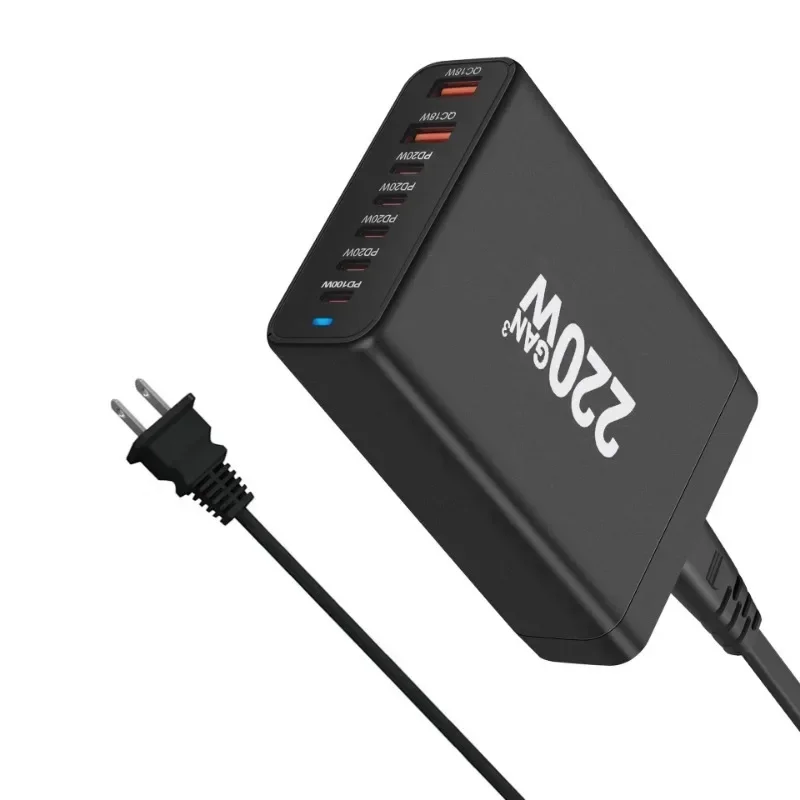 Deepartner New 220W GaN Desktop charger 7-port USB Type C PD Fast Charge 3.0 Fast Mobile USB
Deepartner New 220W GaN Desktop charger 7-port USB Type C PD Fast Charge 3.0 Fast Mobile USB