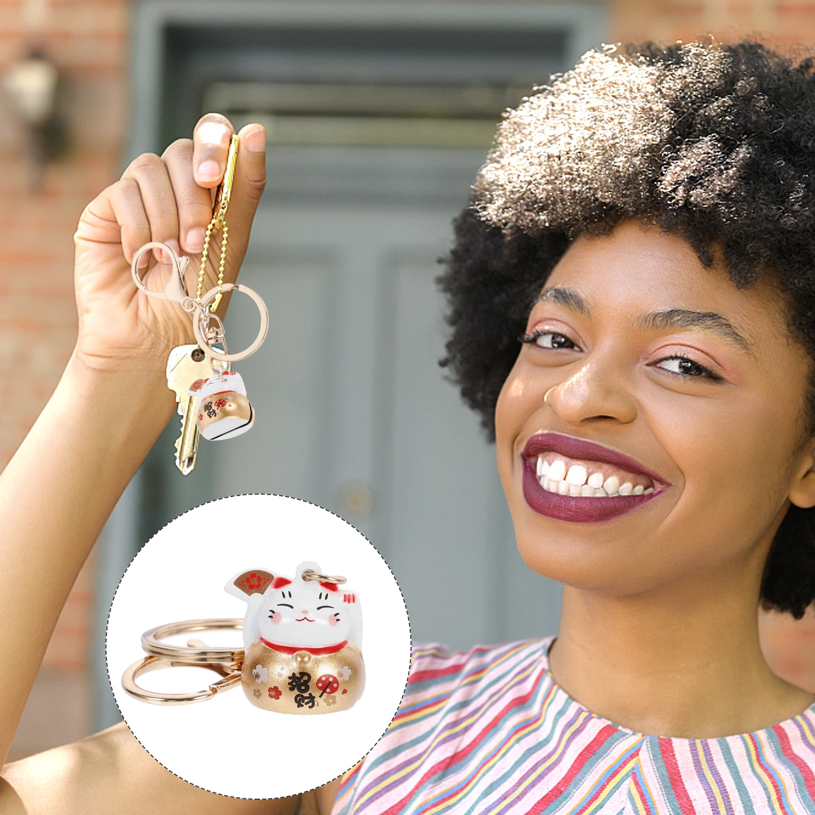 Fortune Cat Keychain Golden Maneki Neko Cute Key Buckle Small Size Metal Practical Pendant Hanging Key Ring New Year
Fortune Cat Keychain Golden Maneki Neko Cute Key Buckle Small Size Metal Practical Pendant Hanging Key Ring New Year