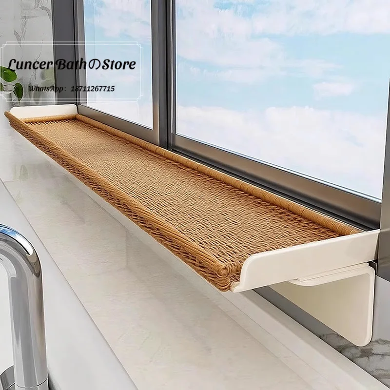 Kitchen window sill foldable prep & storage rack - multi-functional, widened extension board, wall-mounted space saver
Kitchen window sill foldable prep & storage rack - multi-functional, widened extension board, wall-mounted space saver