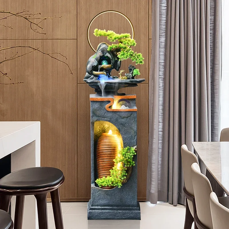 Fountain water feature Modern flowing water entrance Floor-to-ceiling ornaments Home balcony Living room circulating water
Fountain water feature Modern flowing water entrance Floor-to-ceiling ornaments Home balcony Living room circulating water