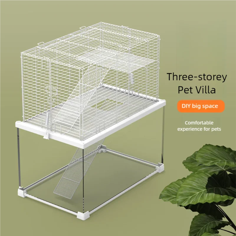 Hamster Cage Tempered Glass Three Layer Castle Hamster Cage Golden Bear Breeding Box Villa
Hamster Cage Tempered Glass Three Layer Castle Hamster Cage Golden Bear Breeding Box Villa