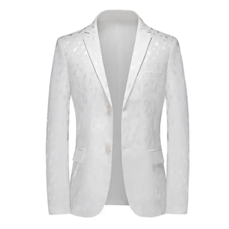 Men's Fashion Casual Embossed Suit Coat Slim Fit Youth Large White Small Suit Top
Men's Fashion Casual Embossed Suit Coat Slim Fit Youth Large White Small Suit Top