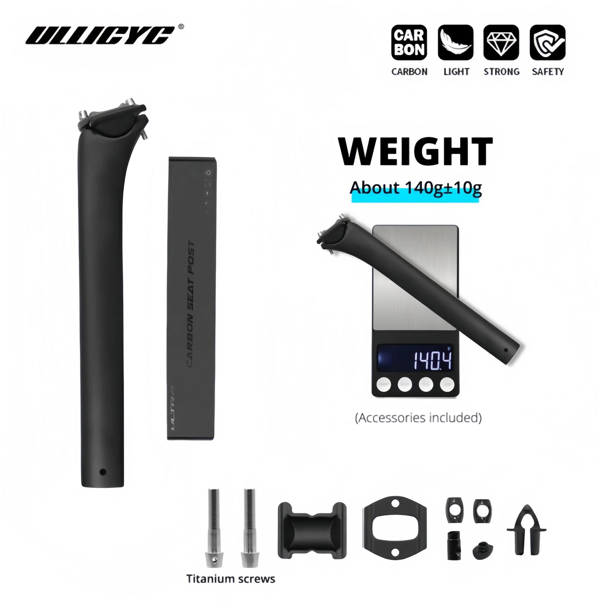 SL8 Road Bike Seatpost Offset 15mm 300mm Weight 145g Carbon Fiber Bicycle Seat Tube, Black Matte,Durable&Sturdy Cycling Seatpost
SL8 Road Bike Seatpost Offset 15mm 300mm Weight 145g Carbon Fiber Bicycle Seat Tube, Black Matte,Durable&Sturdy Cycling Seatpost