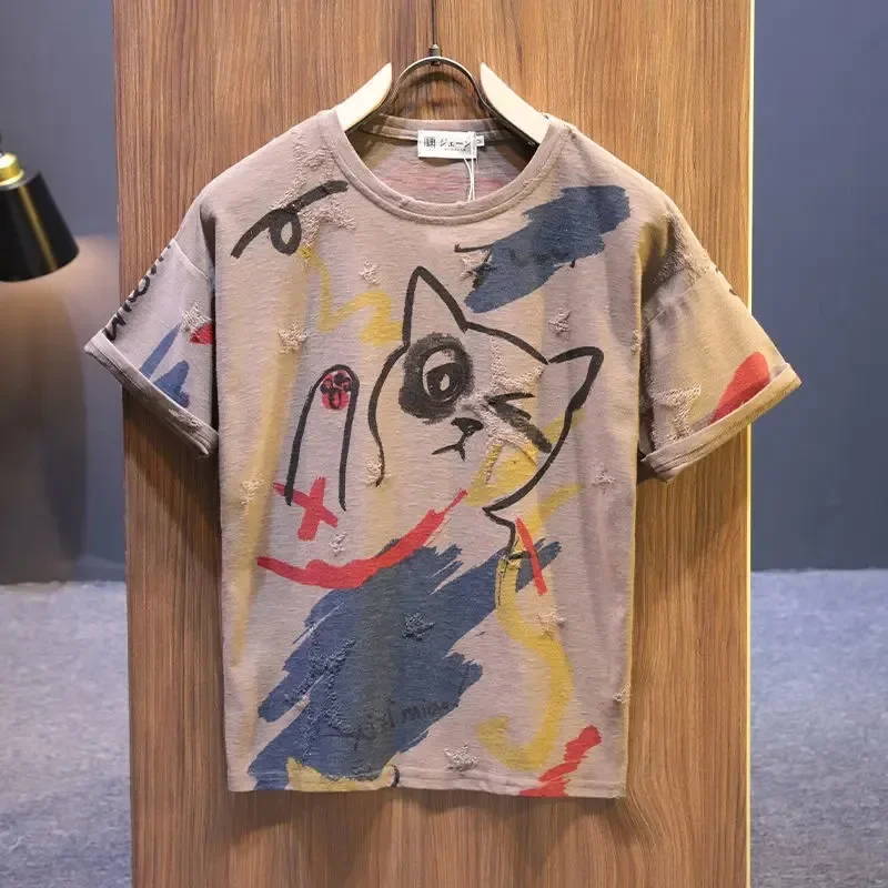 Katoen Graphic Male Tees Shirts 100℅ Cotton Men's T-shirt Tops Summer Y2k Korean Clothing Short Quarter Sleeve Funny Wholesale
Katoen Graphic Male Tees Shirts 100℅ Cotton Men's T-shirt Tops Summer Y2k Korean Clothing Short Quarter Sleeve Funny Wholesale