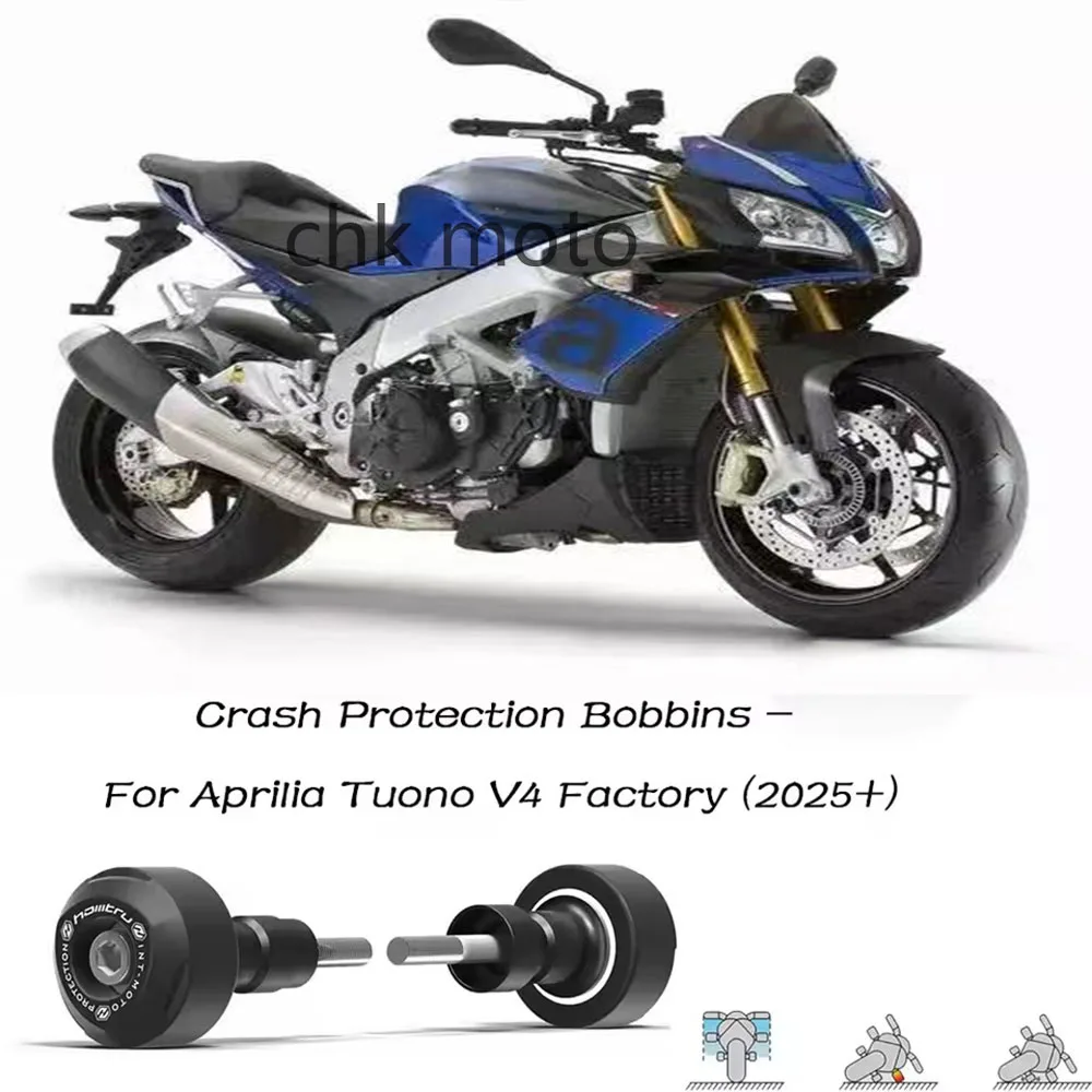 Crash Protection Bobbins - For Aprilia Tuono V4 Factory (2025+)
Crash Protection Bobbins - For Aprilia Tuono V4 Factory (2025+)