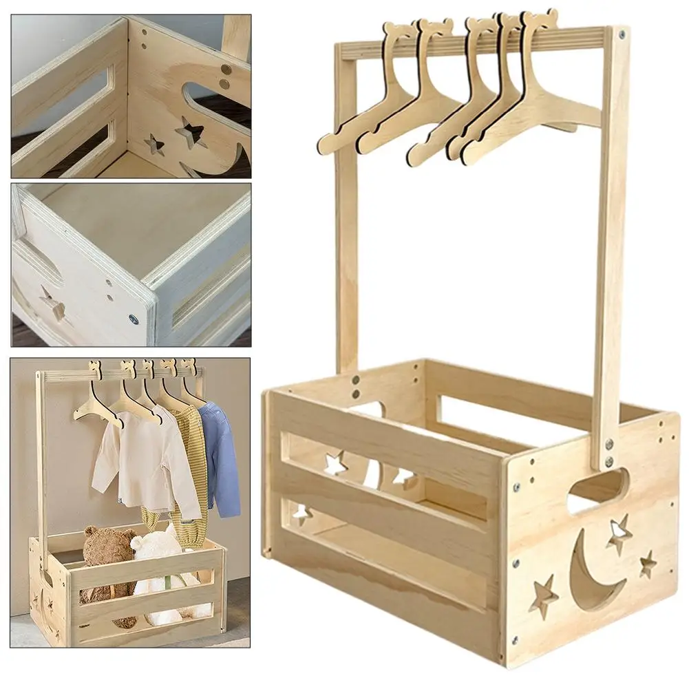 Wood Storage Crate Baby Toys Clothing Organizer Box Children Portable Basket Long Handle Boys Girls Gift Storage Rack
Wood Storage Crate Baby Toys Clothing Organizer Box Children Portable Basket Long Handle Boys Girls Gift Storage Rack