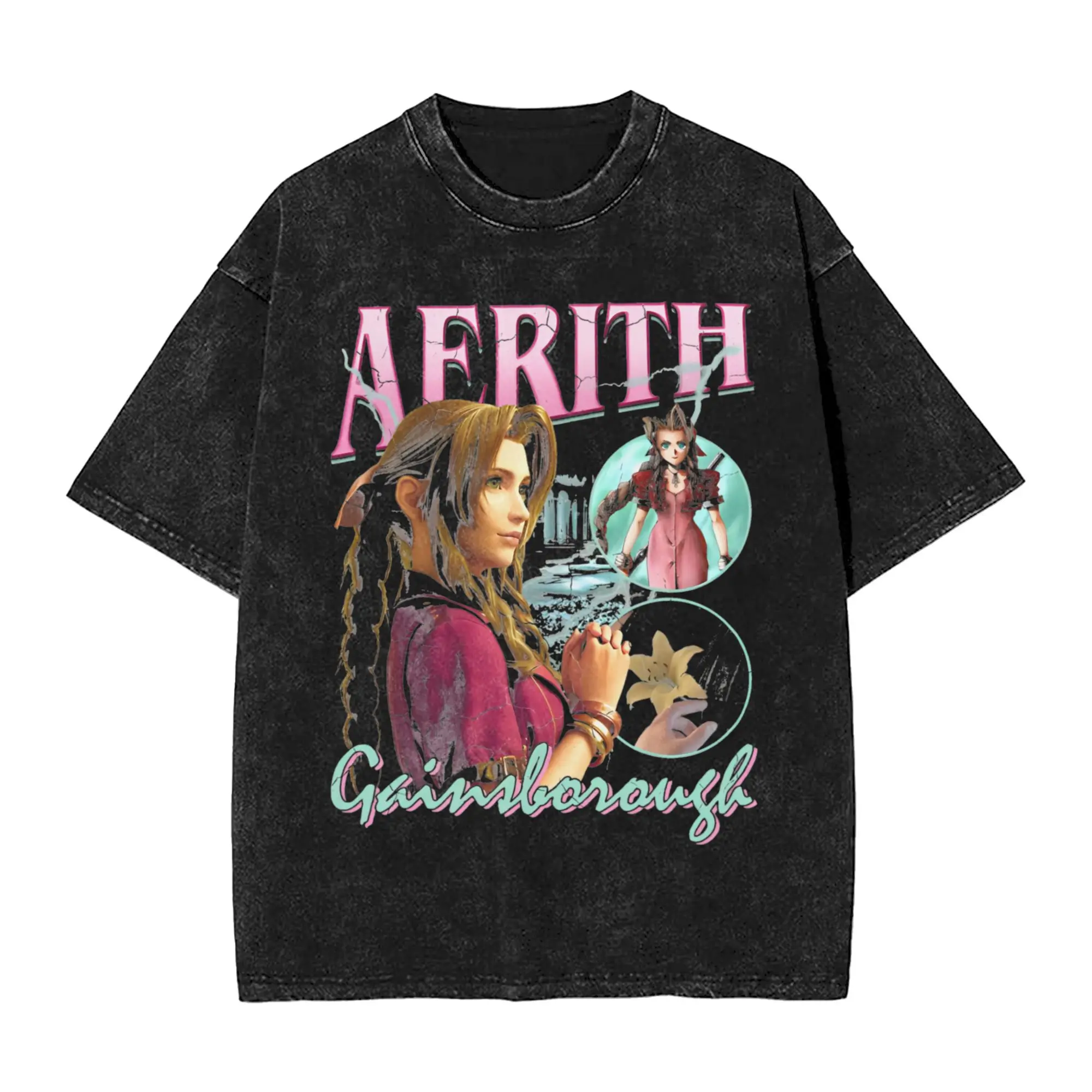 Aerith Gainsboro Final Fantasy 7, стираная футболка, мужские винтажные хлопковые футболки, пляжные футболки в стиле Харадзюку с круглым вырезом, одежда больших размеров
Aerith Gainsboro Final Fantasy 7, стираная футболка, мужские винтажные хлопковые футболки, пляжные футболки в стиле Харадзюку с круглым вырезом, одежда больших размеров