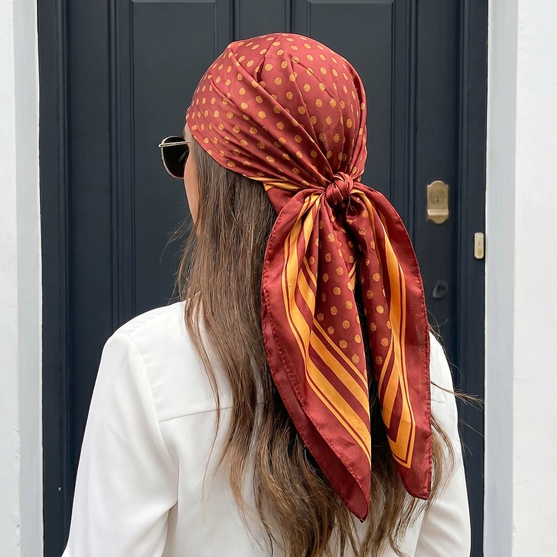 Luxury Satin Square Scarf Polka Dot Stripe Hijab Soft Bandana for Women Vacation Headscarf Beach Head Neck Wrap Hair Accessory
Luxury Satin Square Scarf Polka Dot Stripe Hijab Soft Bandana for Women Vacation Headscarf Beach Head Neck Wrap Hair Accessory
