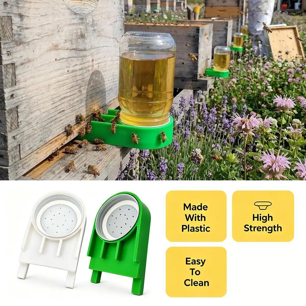 Bee Feeders for Hives Mason Jar Lids Bee Entrance Feeders for Outside Used to Feed Water or Sugar Syrup for Bees
Bee Feeders for Hives Mason Jar Lids Bee Entrance Feeders for Outside Used to Feed Water or Sugar Syrup for Bees