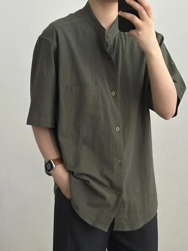 Retro Cotton Linen Men's Shirt Stand Collar Slim Fit Workwear Short Sleeve Single Pocket Linen Breathable Zhongshan Collar Tr...
Retro Cotton Linen Men's Shirt Stand Collar Slim Fit Workwear Short Sleeve Single Pocket Linen Breathable Zhongshan Collar Tr...