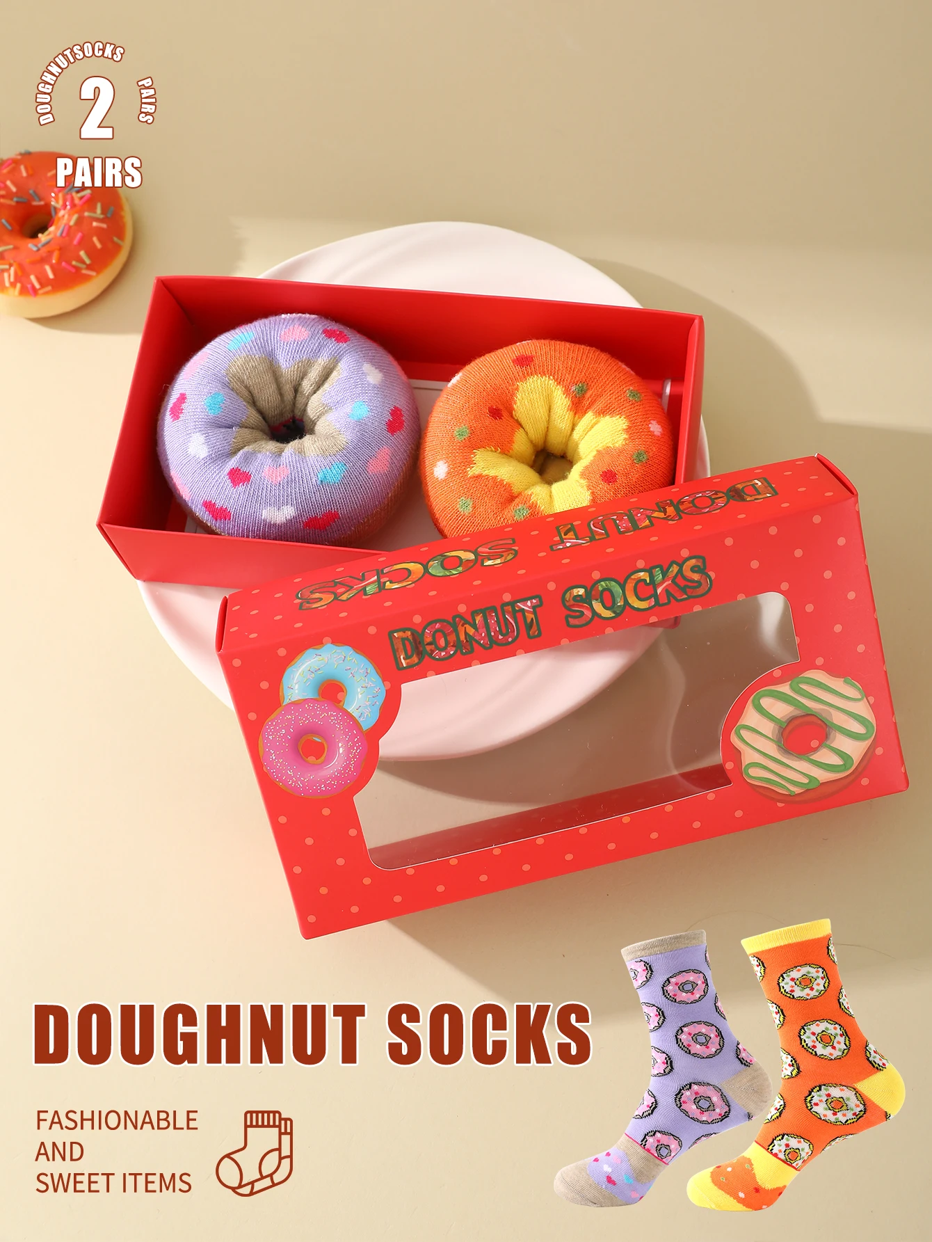 2-пара носков унисекс до середины икры в форме сладкого пончика, роман и креативный веселый праздничный подарок.
2-пара носков унисекс до середины икры в форме сладкого пончика, роман и креативный веселый праздничный подарок.