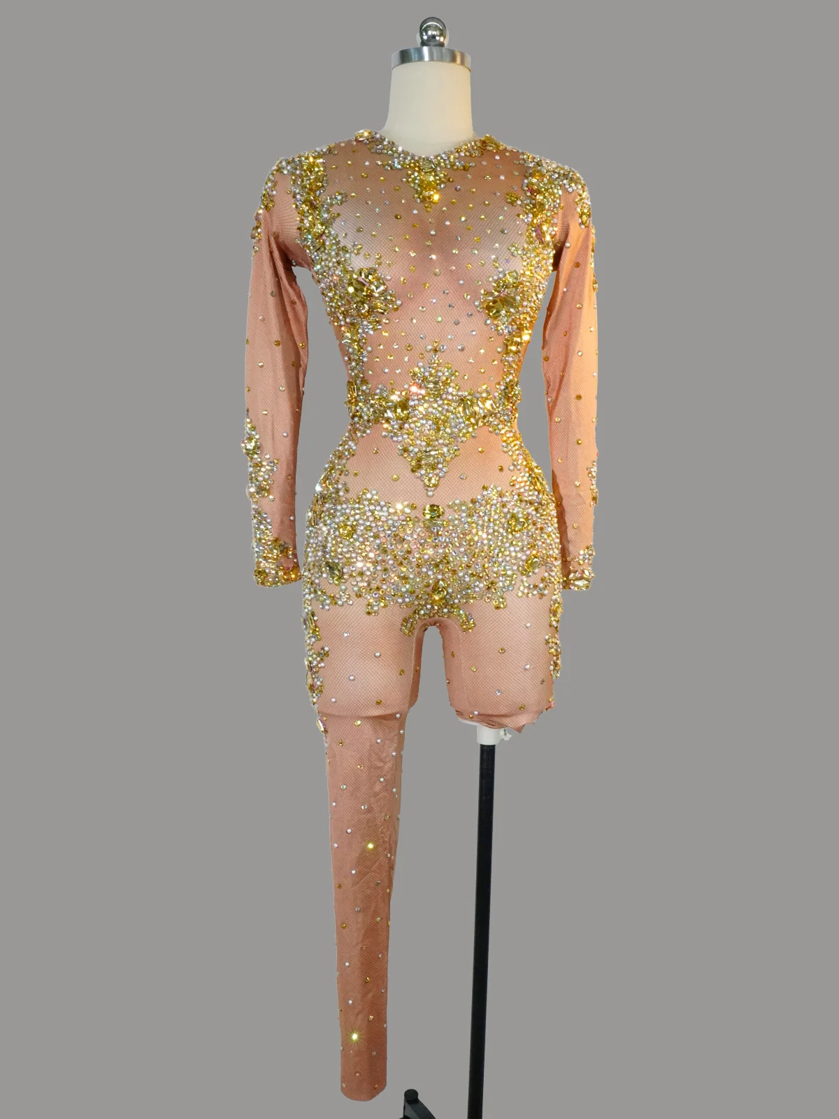 Luxury Crystal Jumpsuit Sparkling Rhinestones Bodysuit Nightclub VIP Party Pole Dance Costume Stage Performance Queens Outfit
Luxury Crystal Jumpsuit Sparkling Rhinestones Bodysuit Nightclub VIP Party Pole Dance Costume Stage Performance Queens Outfit