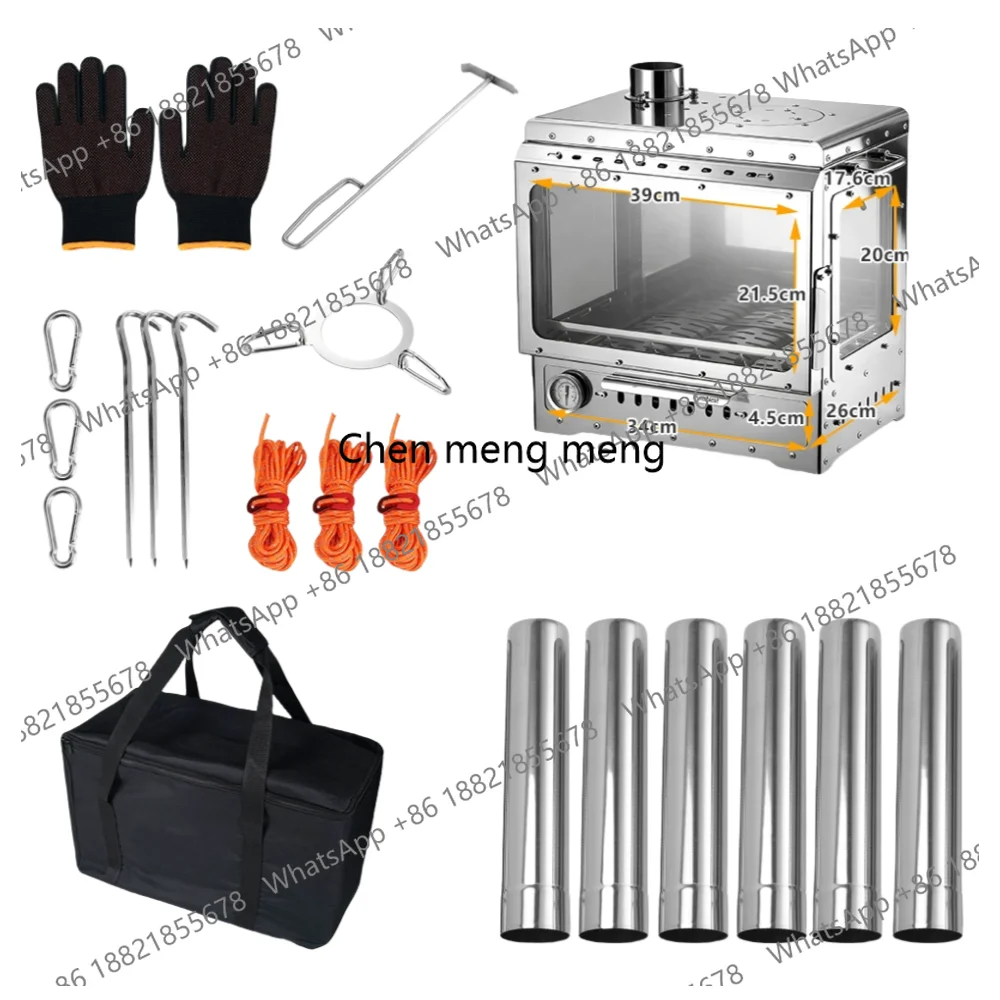 Уличная дровяная печь-тент из нержавеющей стали с 3 стеклянными панелями для наблюдения за огнем, портативный камин-жаровня с дымоходом для кемпинга
Уличная дровяная печь-тент из нержавеющей стали с 3 стеклянными панелями для наблюдения за огнем, портативный камин-жаровня с дымоходом для кемпинга