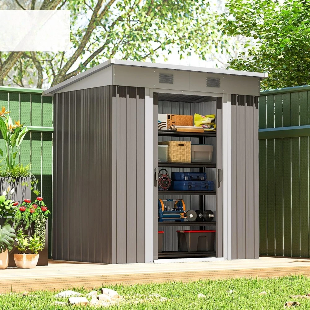 Outsunny 6' x 4' Metal Lean to Garden Shed, Garden Tool House with Double Sliding Doors, 2 Air Vents, Outdoor Storage Shed
Outsunny 6' x 4' Metal Lean to Garden Shed, Garden Tool House with Double Sliding Doors, 2 Air Vents, Outdoor Storage Shed