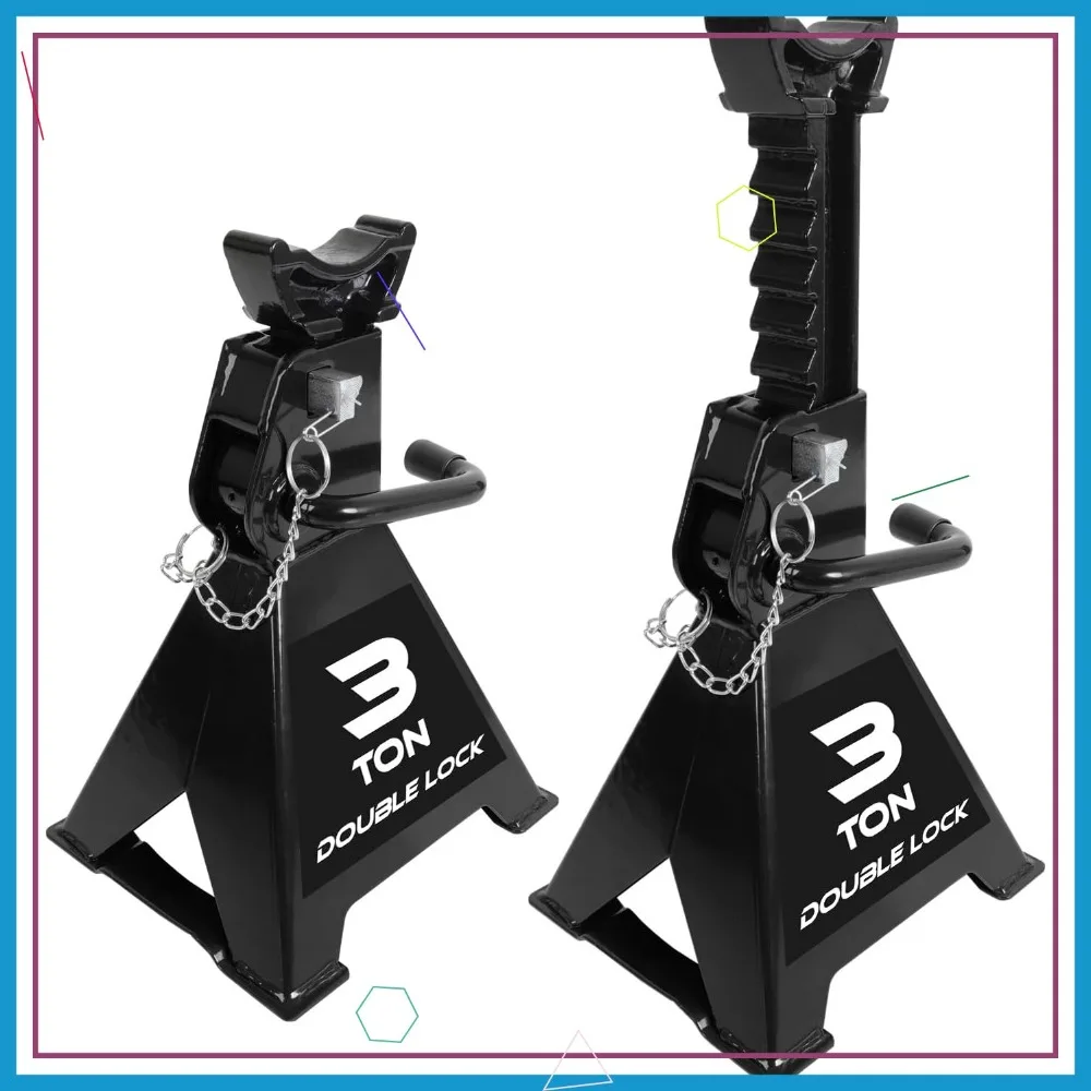 Сверхмощные стальные подставки: двойные стопорные штифты, вместимость 3 тонны, регулируемая высота, черная пара
Сверхмощные стальные подставки: двойные стопорные штифты, вместимость 3 тонны, регулируемая высота, черная пара