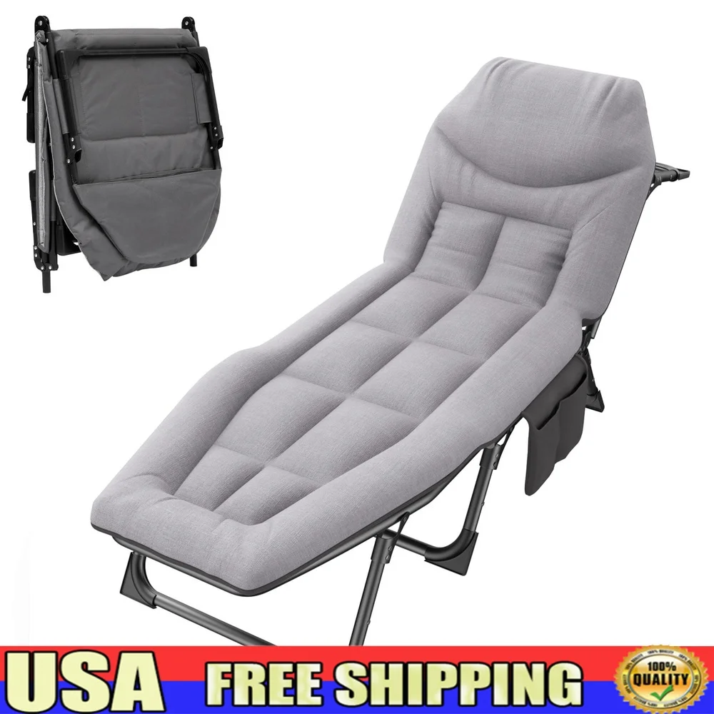 Folding Camping Cot Adjustable Reclining Chair with Thick Mattress and Pillow Portable Bed Adults Outdoor Travel Napping
Folding Camping Cot Adjustable Reclining Chair with Thick Mattress and Pillow Portable Bed Adults Outdoor Travel Napping