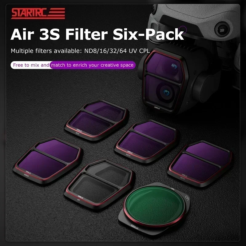 ND Filter Set for DJI Air 3S Accessories ND8 ND16 ND32 ND64 ND256 UV CPL Filters Neutral Density Camera Lens Filter Kit
ND Filter Set for DJI Air 3S Accessories ND8 ND16 ND32 ND64 ND256 UV CPL Filters Neutral Density Camera Lens Filter Kit