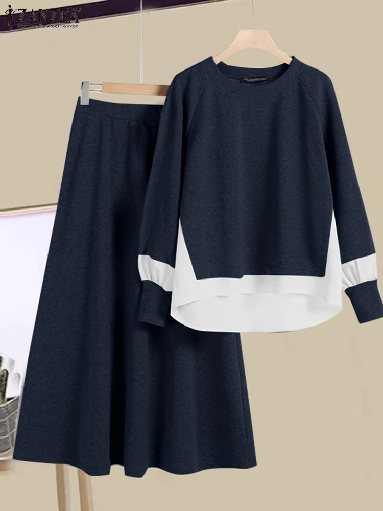 ZANZEA Casual Loose Long Skirts Tracksuit Women Colorblock Dress Sets Fashion Fake 2PCS Tops Outfits Holiday 2025 Matching Suit
ZANZEA Casual Loose Long Skirts Tracksuit Women Colorblock Dress Sets Fashion Fake 2PCS Tops Outfits Holiday 2025 Matching Suit