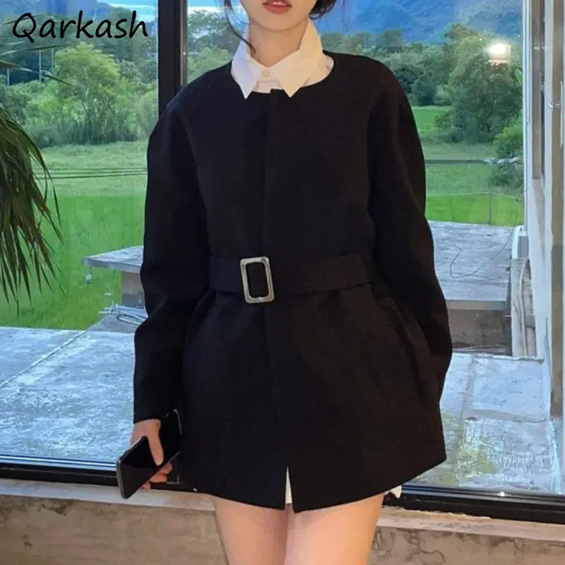 Blazers Women with Sashes Elegant Long Sleeve Black Solid Vintage Korean Fashion Coats for Ladies Cute Preppy Retro Style Mujer
Blazers Women with Sashes Elegant Long Sleeve Black Solid Vintage Korean Fashion Coats for Ladies Cute Preppy Retro Style Mujer