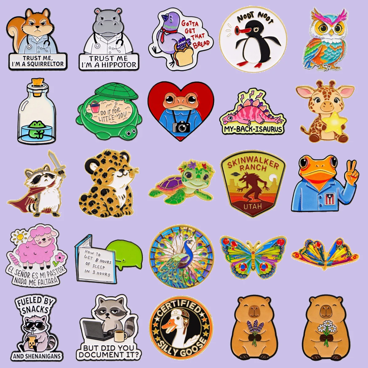 Funny Frog Animal Enamel Pins Raccoon Pigeon Lapel Pin Badge on Backpack Clothing Accessories Fashion Jewelry Gifts
Funny Frog Animal Enamel Pins Raccoon Pigeon Lapel Pin Badge on Backpack Clothing Accessories Fashion Jewelry Gifts